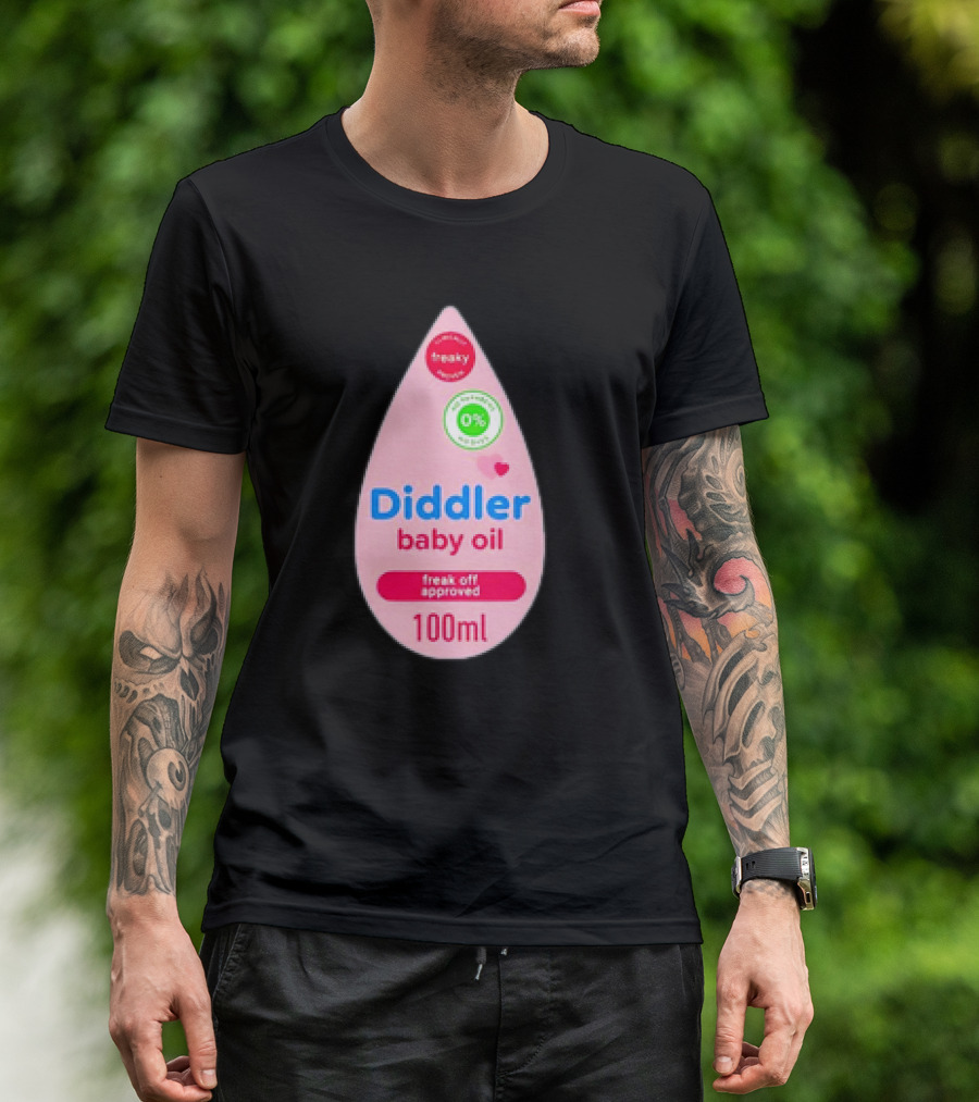 Diddler Freaky Approved Baby Oil Bottle Halloween Costume 100ml T-Shirt