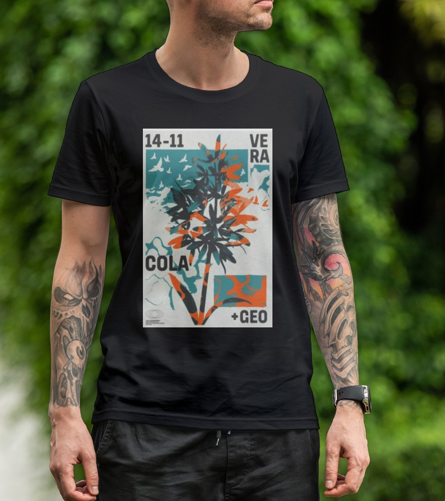 14-11 Vera Cola +Geo Botanical Birds T-Shirt