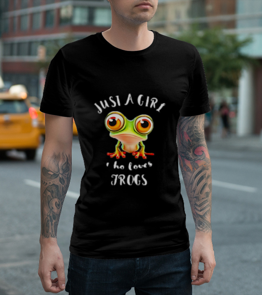 Just A Girl Who Loves Frogs Red Eyed Tree Frog Meme T-Shirt