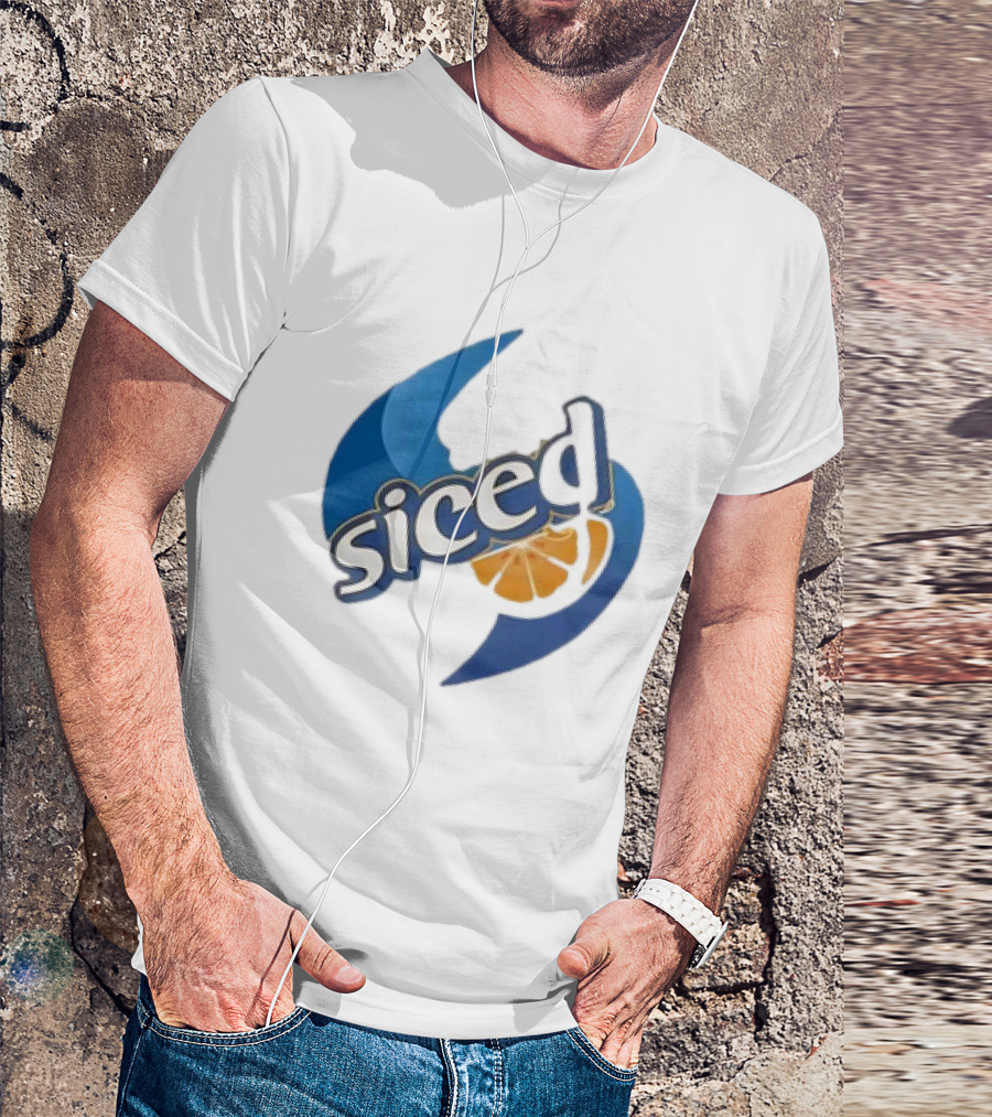 Orange Siced Hurricane Symbol Slice T-Shirt