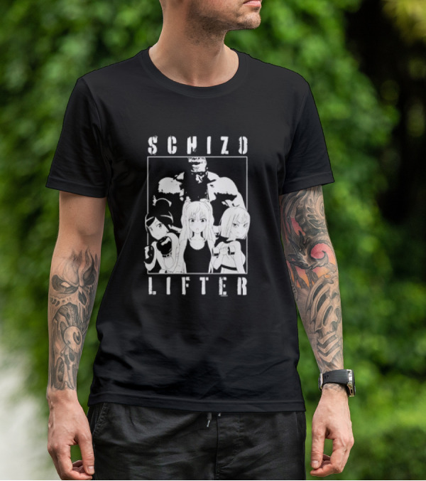 Schizo Lifter Anime Characters Boxing Gym Fitness T-Shirt