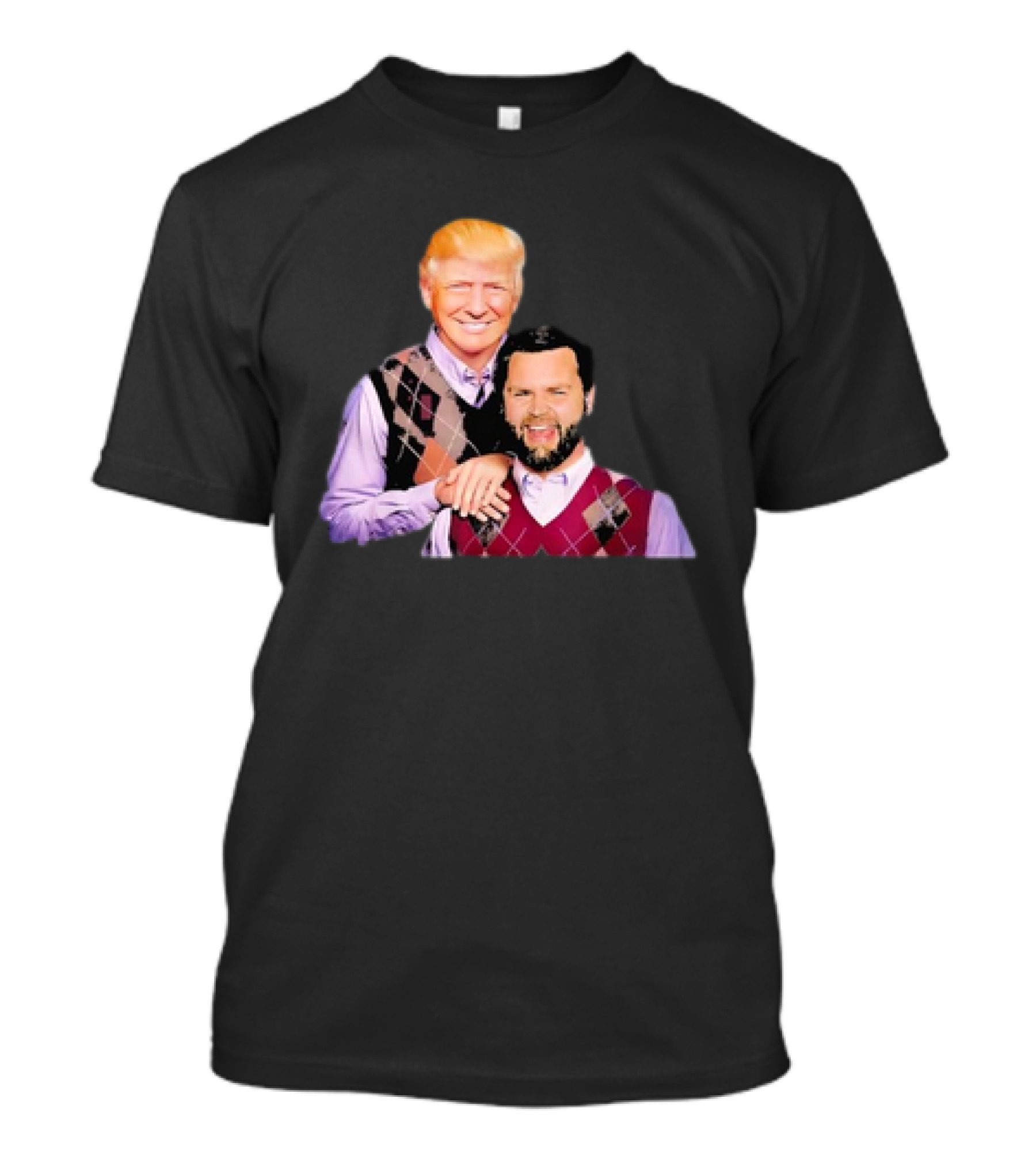 Trump Vance 2024 Funny Parody Brothers Argyle Sweater Image T-Shirt