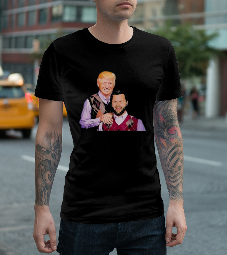 Trump Vance 2024 Funny Parody Brothers Argyle Sweater Image T-Shirt