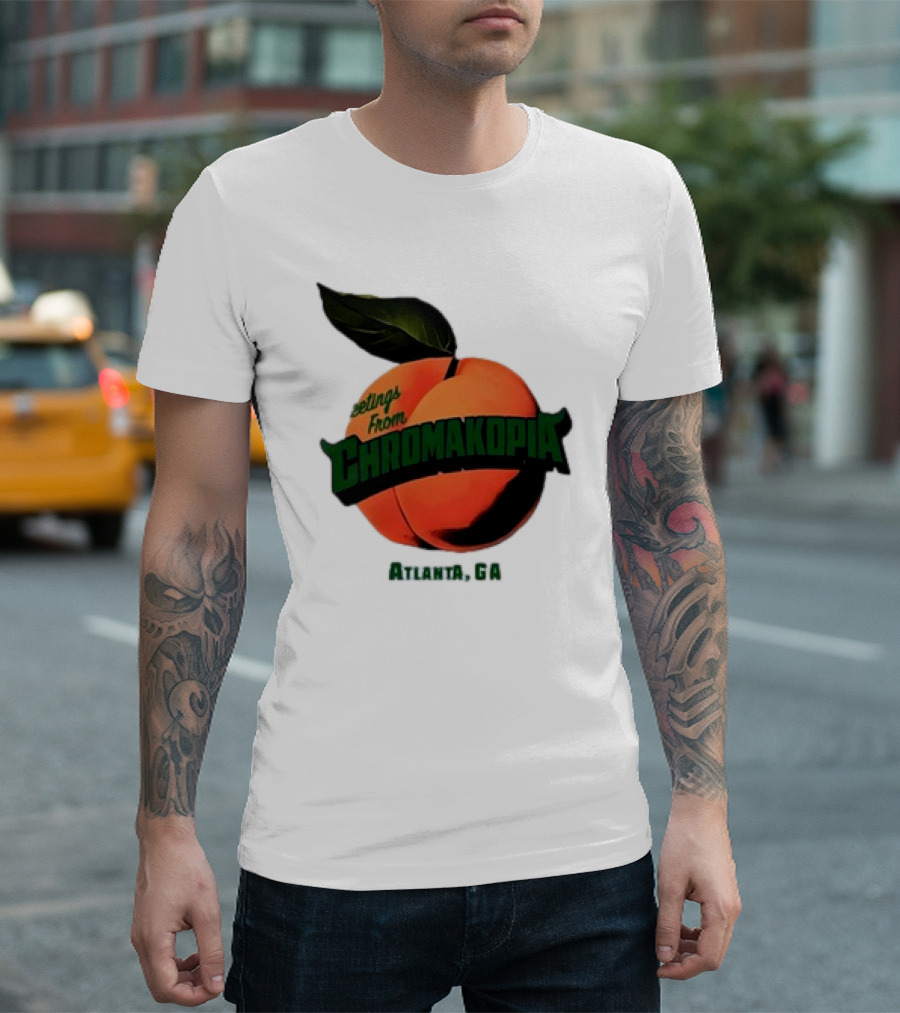 Greetings From Chromakopia Atlanta GA Peach T-Shirt