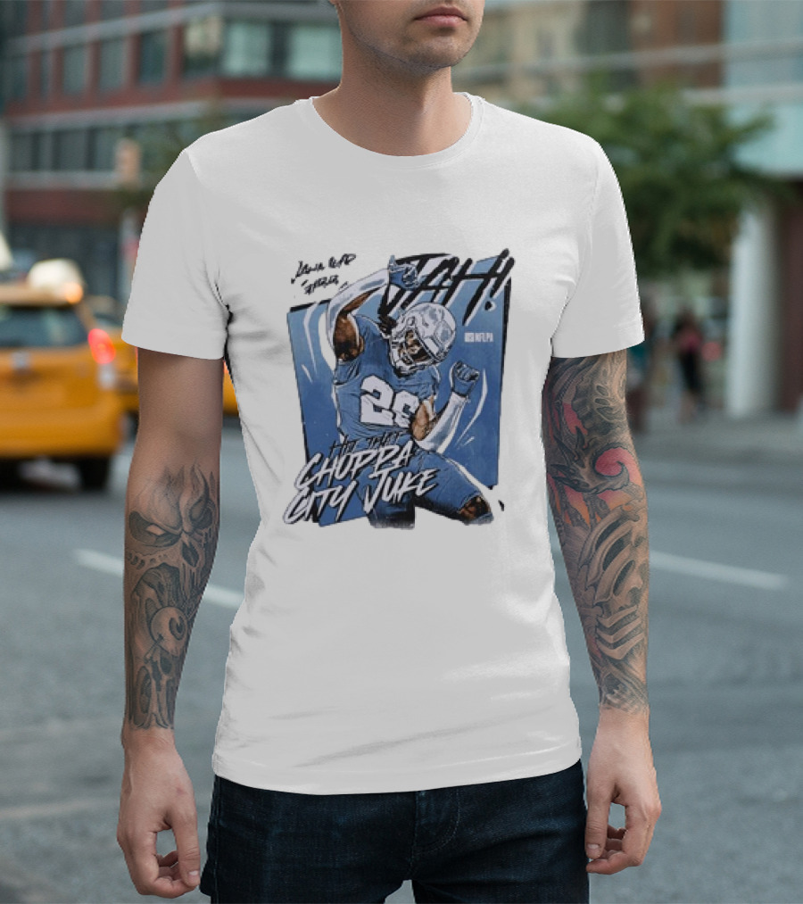 Jahmyr Gibbs Detroit Lions Choppa City Juke NFLPA 26 Football T-Shirt
