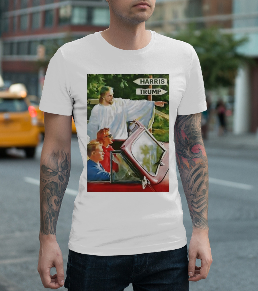 The Right Road Vintage Jesus Is Lord Harris Trump Signs T-Shirt