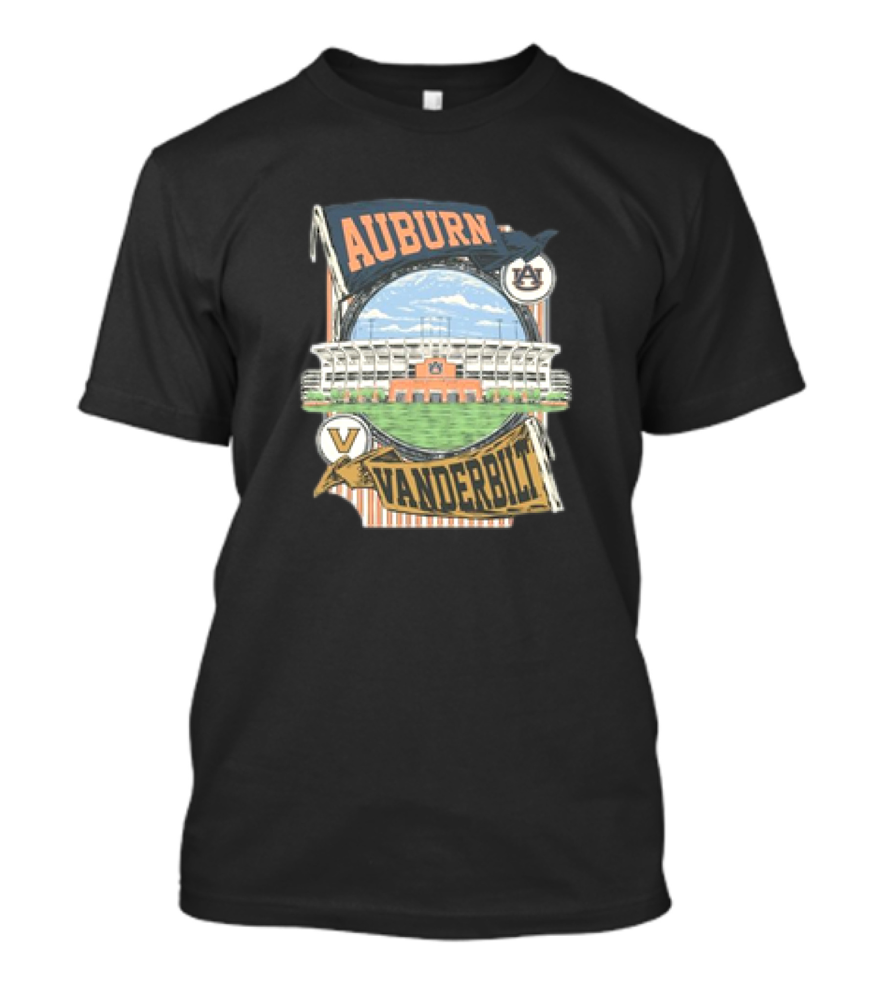 Auburn Vs. Vanderbilt 2024 Game Day Football Stadium Showdown T-Shirt