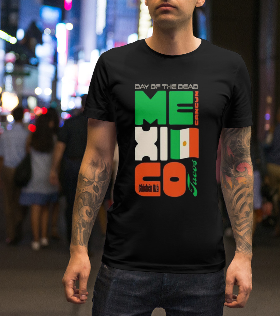 Day Of The Dead Mexico Cancun Tacos Chichén Itzá T-Shirt