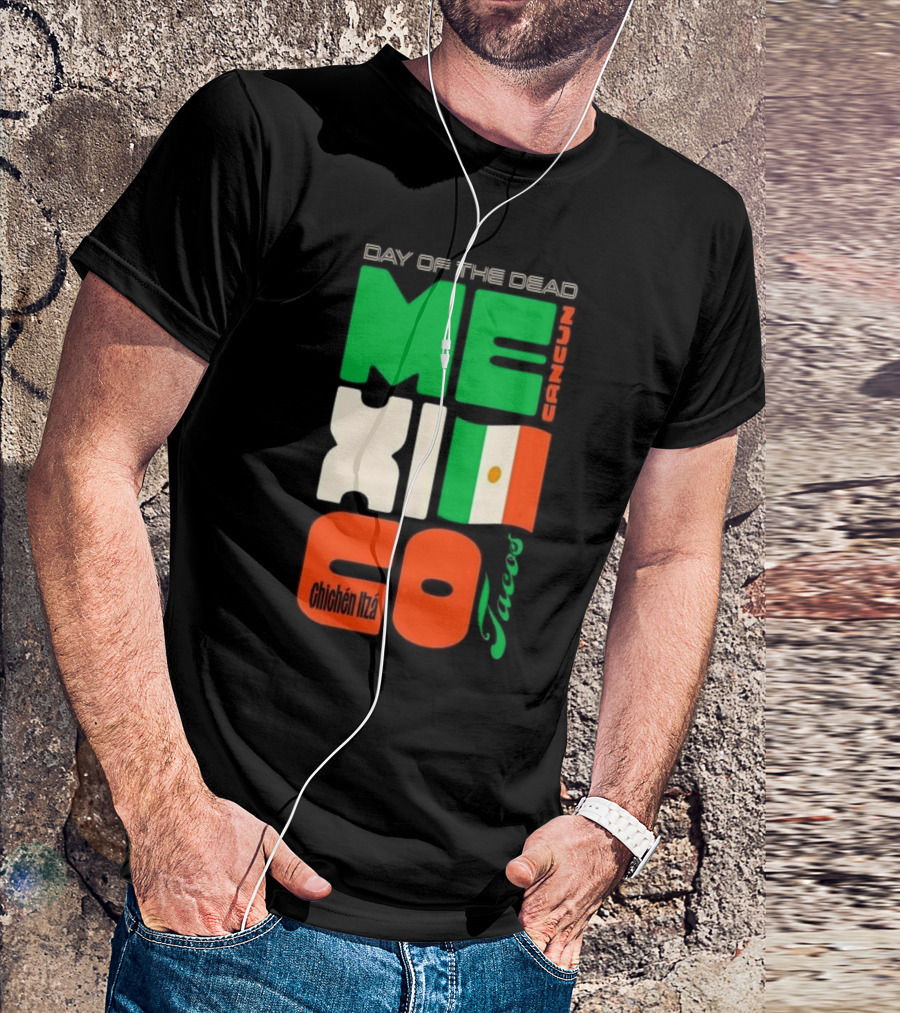 Day Of The Dead Mexico Cancun Tacos Chichén Itzá T-Shirt