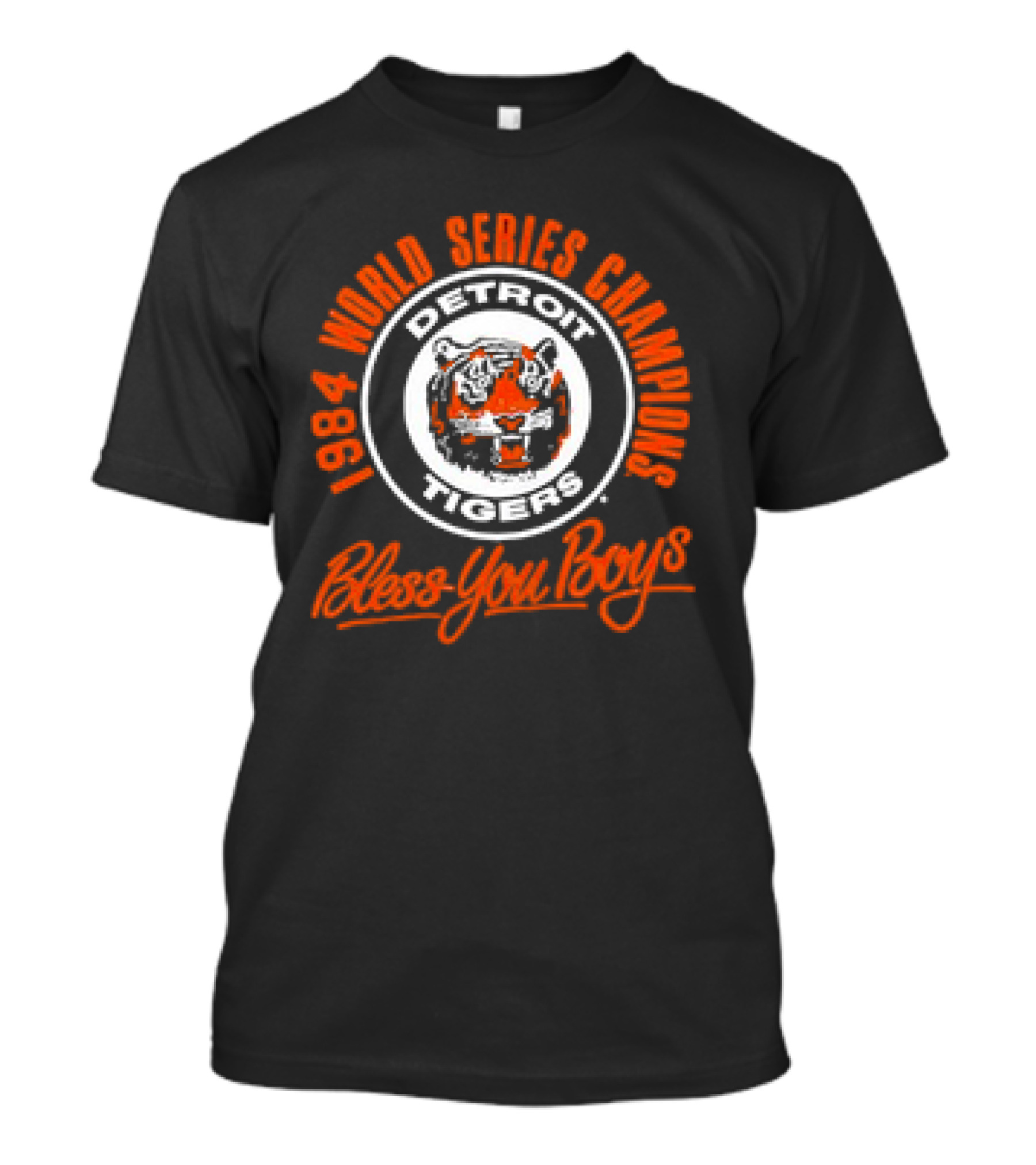1984 World Series Champions Detroit Tigers Bless You Boys T-Shirt