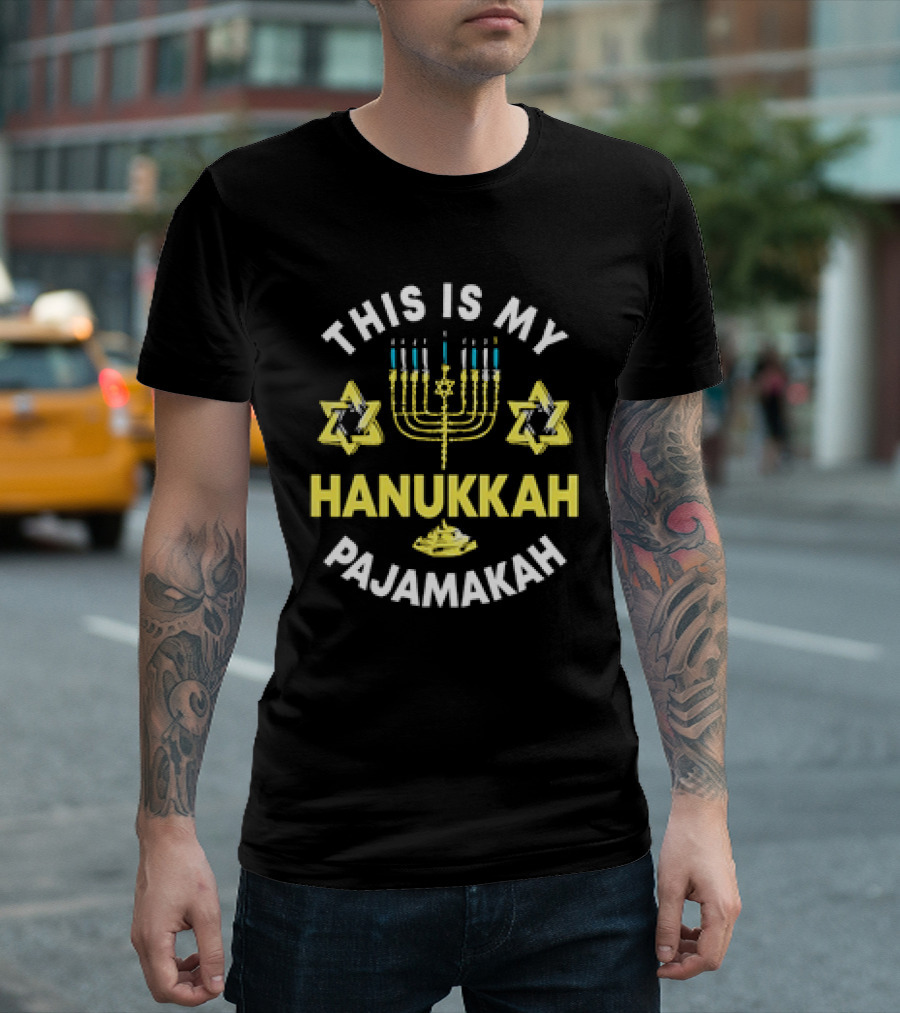 THIS IS MY HANUKKAH PAJAMAKAH MENORAH STARS T-Shirt