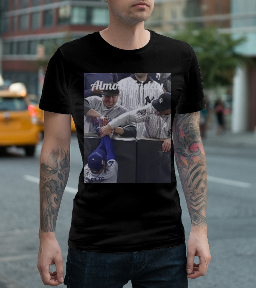 Almost Friday NY Yankees Fans Grabbing Mookie Betts Glove T-Shirt