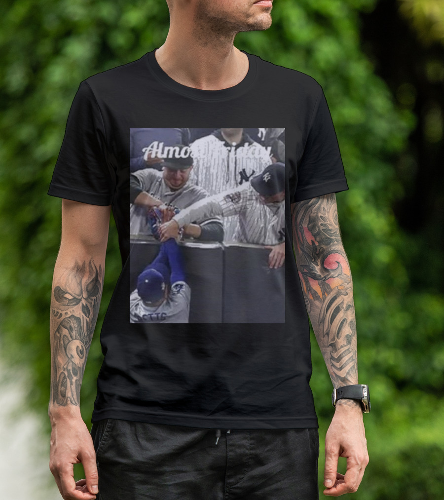 Almost Friday NY Yankees Fans Grabbing Mookie Betts Glove T-Shirt
