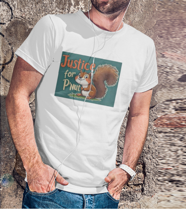 Justice For P'Nut Cartoon Squirrel Advocacy T-Shirt