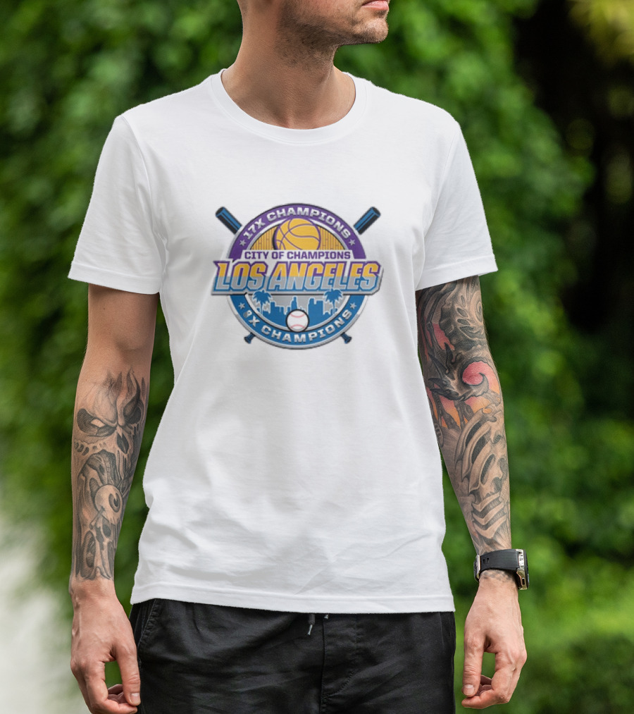 Los Angeles City Of Champions 17X Champions 9X Champions T-Shirt