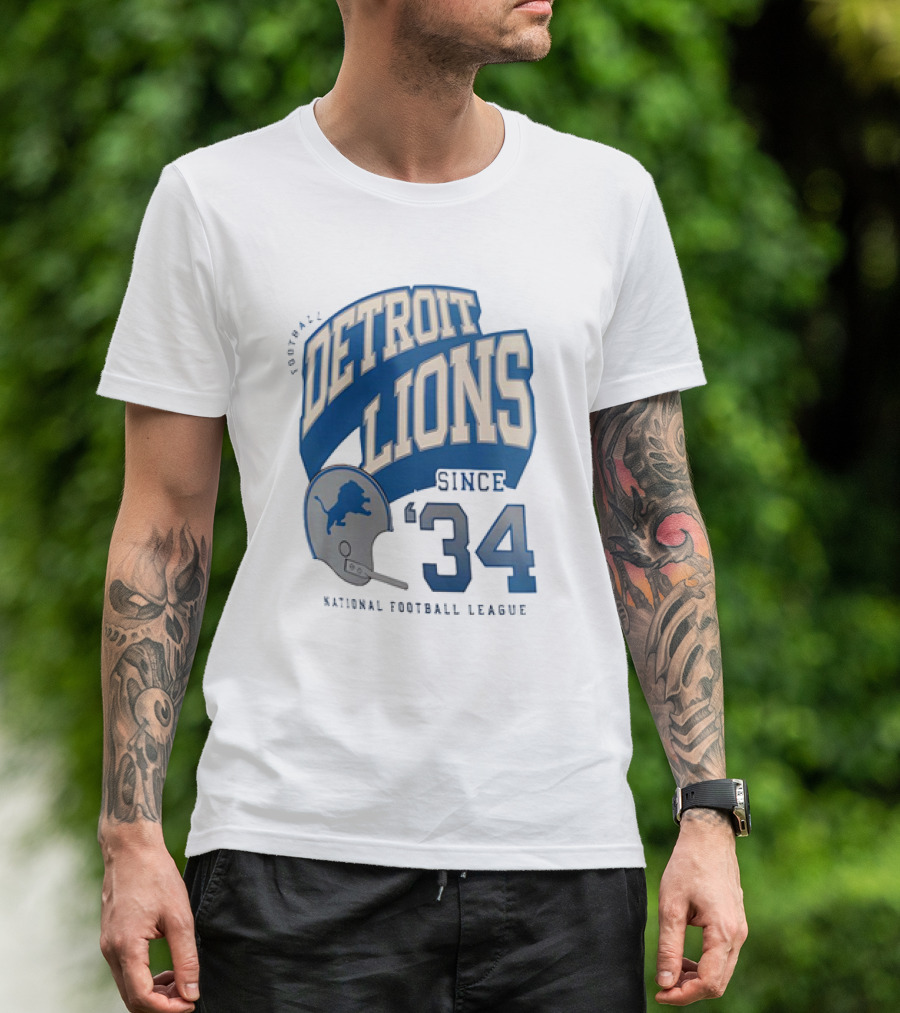 Detroit Lions Football NFL National Football League Since 34 T-Shirt