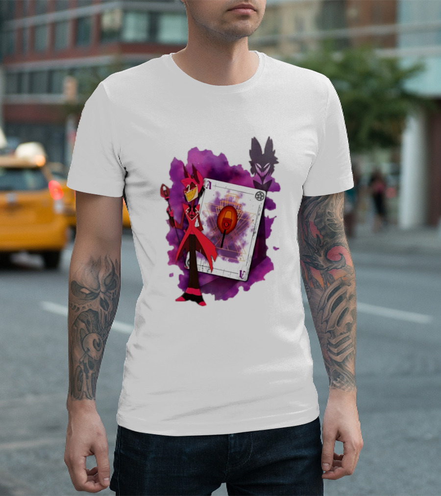 Lilac Ace in the Hole Hazbin Alastor T-Shirt