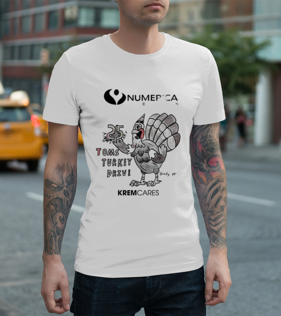 Numerica 25th Anniversary Tom's Turkey Drive Kremcares T-Shirt