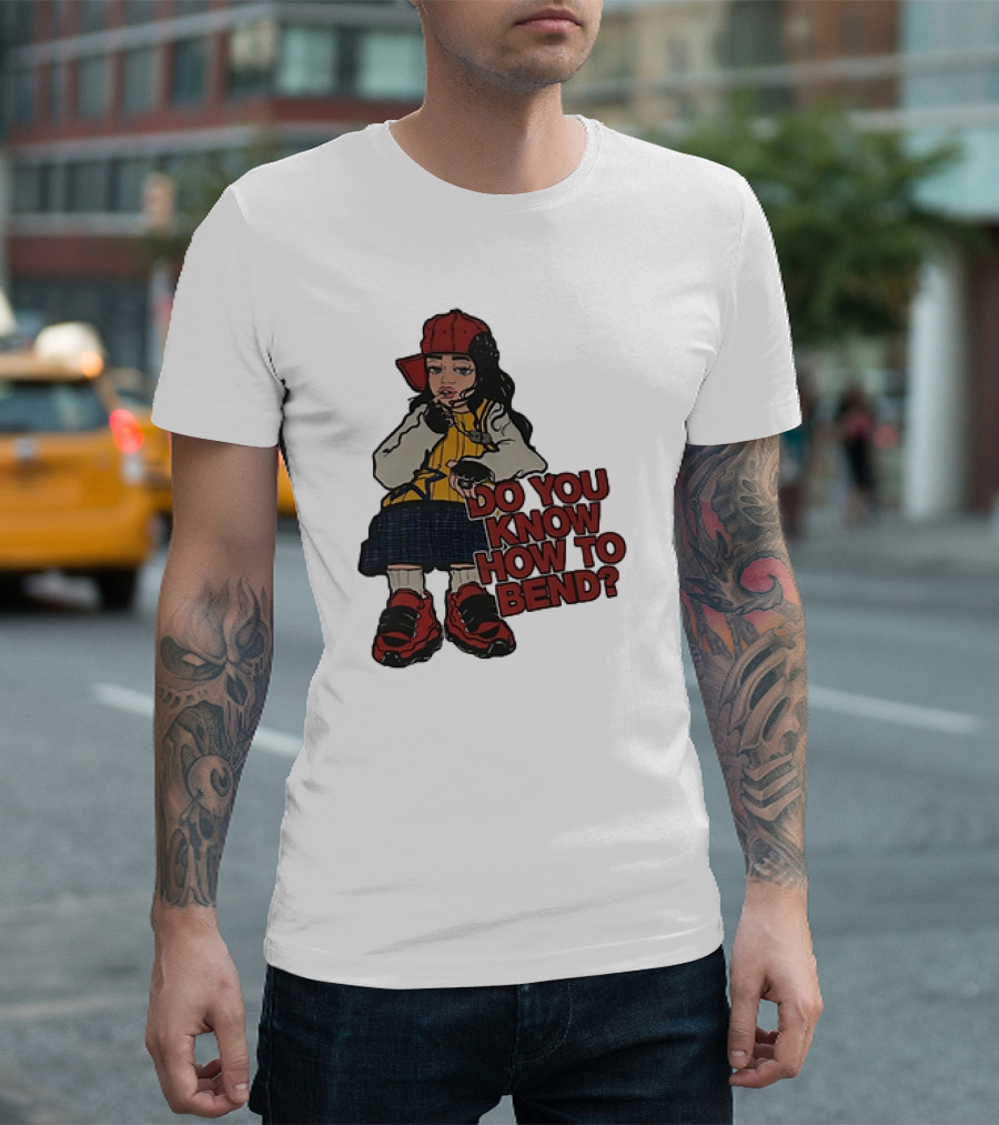 Do You Know How To Bend? Girl With Red Cap And Sneakers T-Shirt