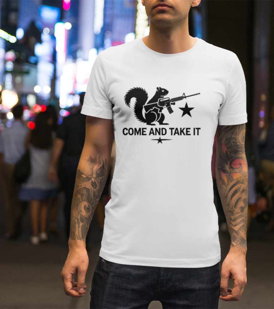 Peanut The Squirrel Come And Take It 2024 Rifle Star T-Shirt