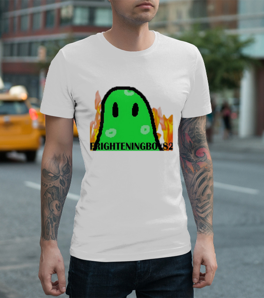 FRIGHTENINGBOY82 Slime With Fire Background T-Shirt