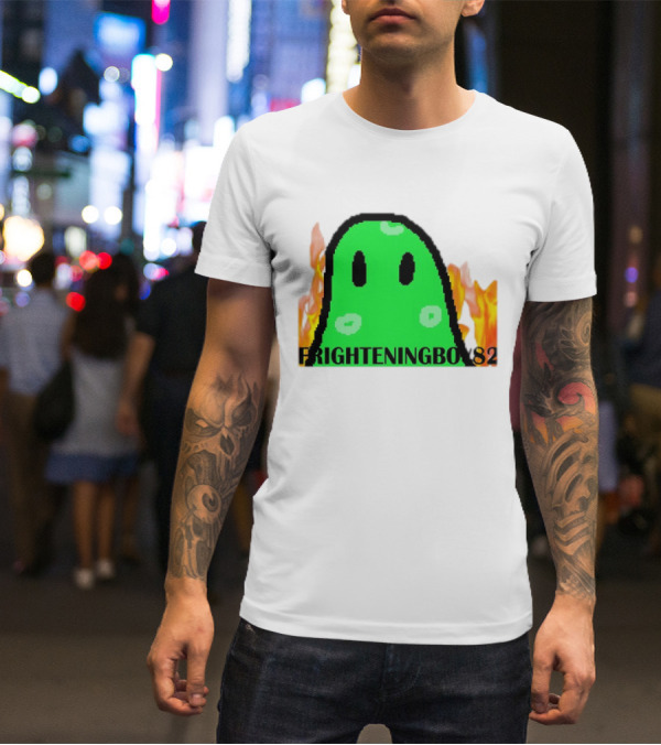 FRIGHTENINGBOY82 Slime With Fire Background T-Shirt