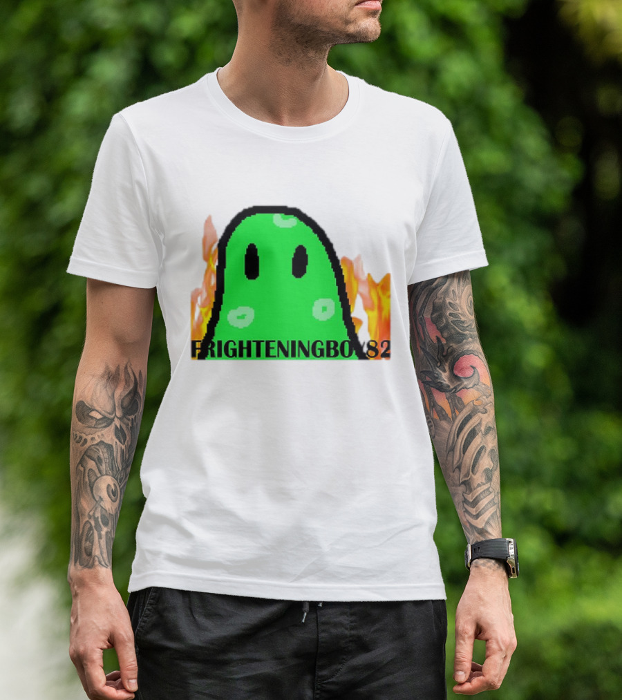 FRIGHTENINGBOY82 Slime With Fire Background T-Shirt