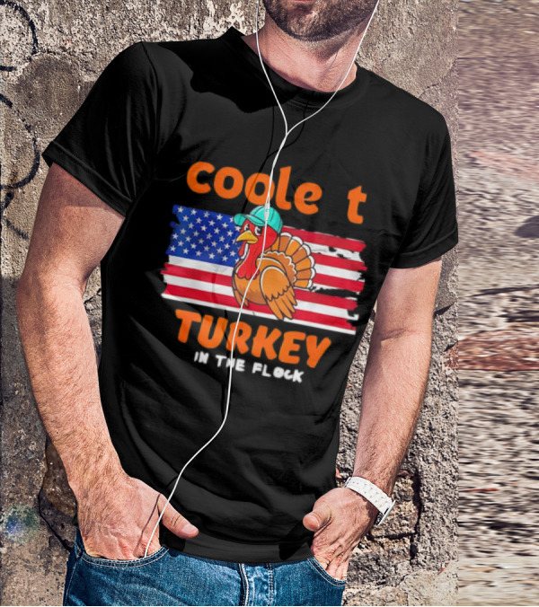 Cool Turkey USA Flag In The Flock T-Shirt