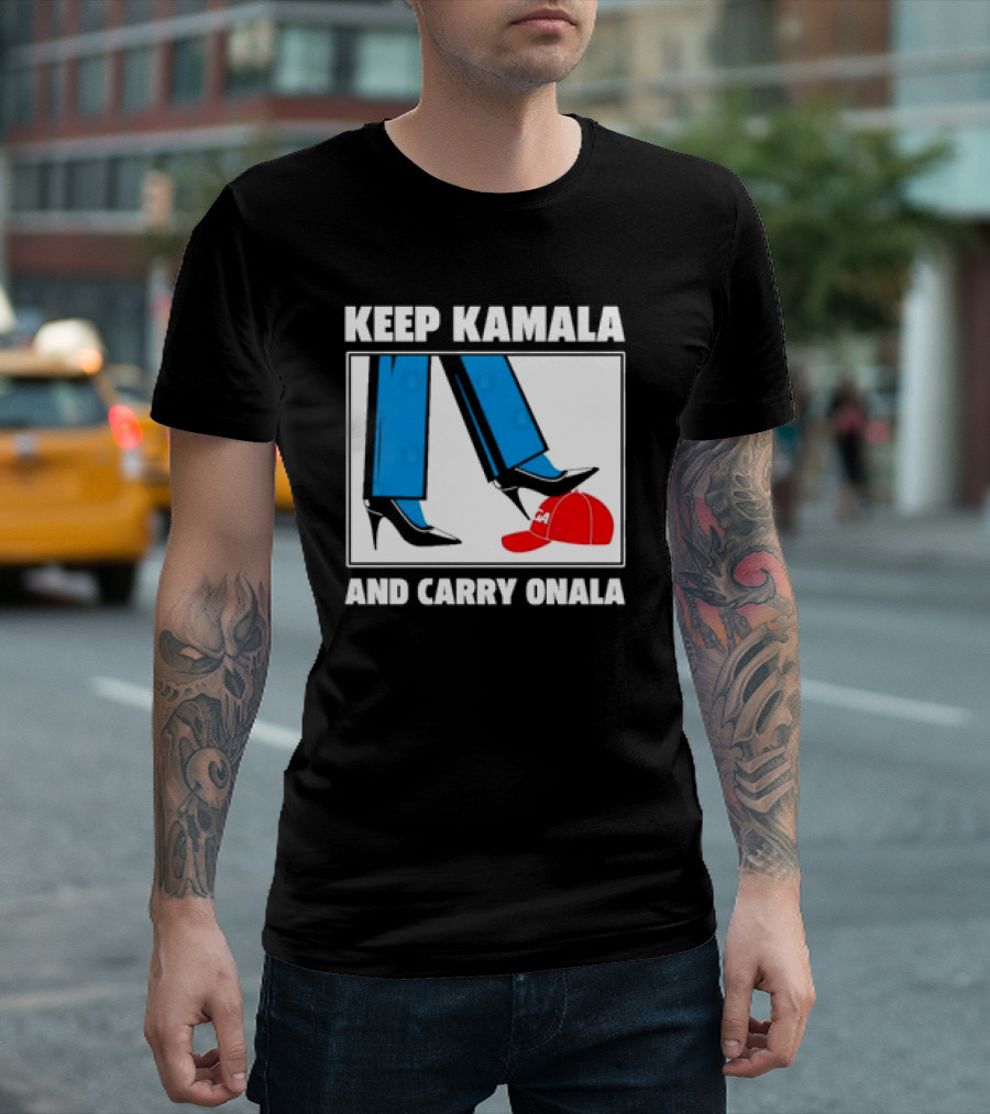 Keep Kamala and Carry On Ala Stepping On MAGA Hat T-Shirt