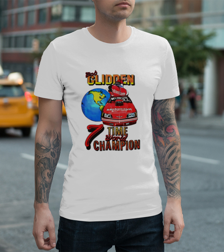 Bob Glidden Motorcraft Racing 7 Time World Champion T-Shirt