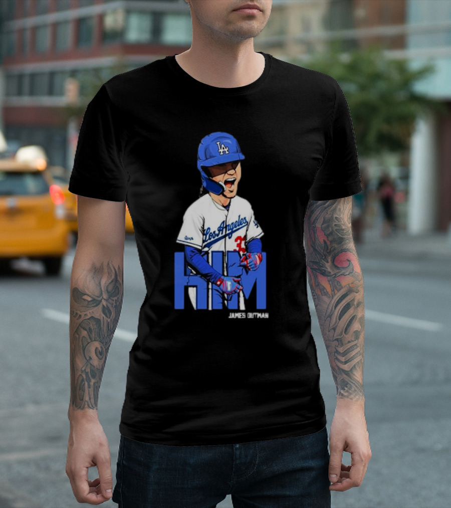 Los Angeles Dodgers James Outman HIM Baseball T-Shirt