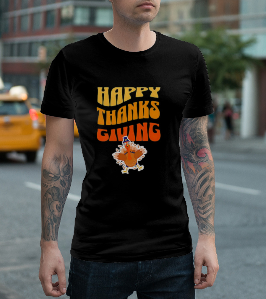 Happy Thanksgiving Holiday 2024 Turkey With Hat T-Shirt