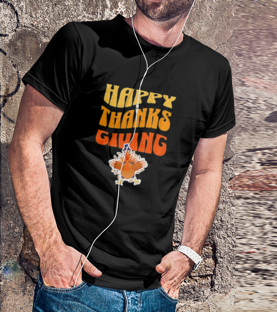 Happy Thanksgiving Holiday 2024 Turkey With Hat T-Shirt