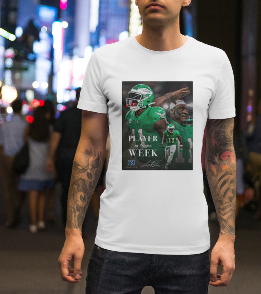 Arthur Juan Brown Philadelphia Eagles NFL Player Of The Week T-Shirt