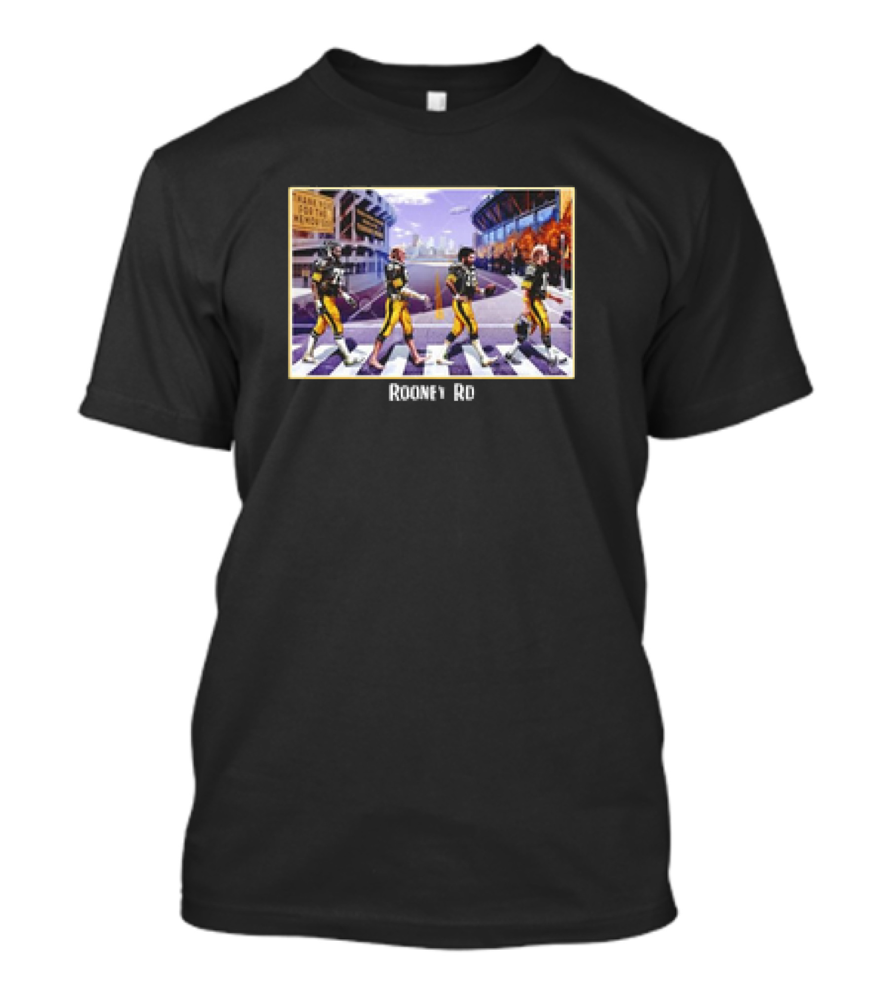 Pittsburgh Steelers Rooney Rd Abbey Road Stadium Crossover Sports T-Shirt