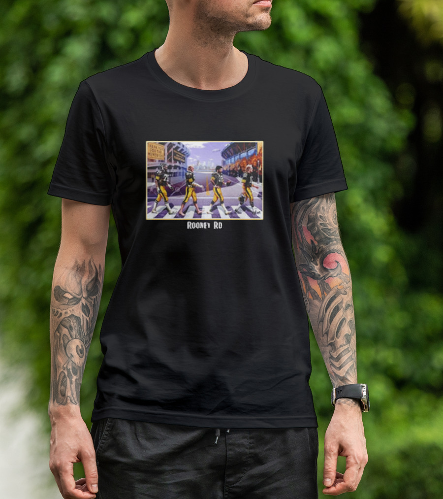 Pittsburgh Steelers Rooney Rd Abbey Road Stadium Crossover Sports T-Shirt