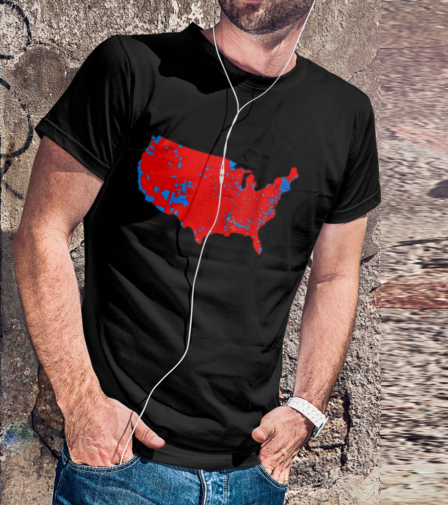He Victory Map Red Blue USA T-Shirt