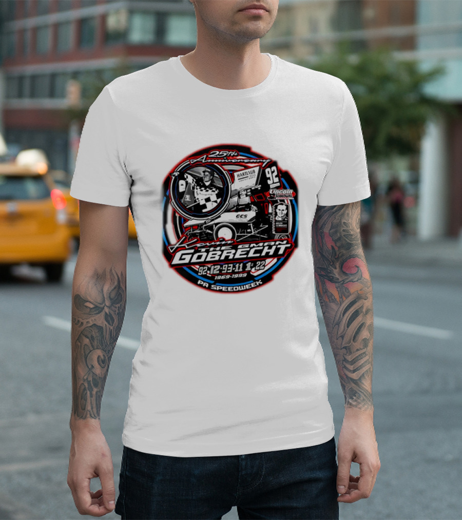 Kevin Gobrecht 25th Anniversary 1969-1999 PA Speedweek Lincoln Speedway T-Shirt