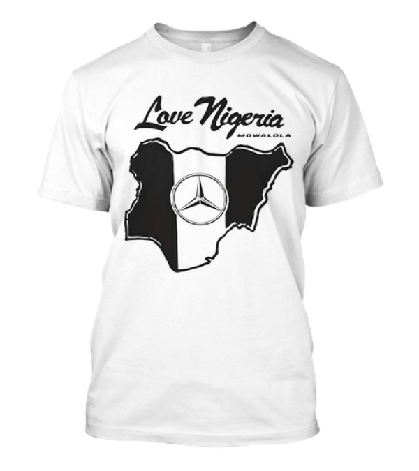 Love Nigeria Mowalola Mercedes Logo Map T-Shirt