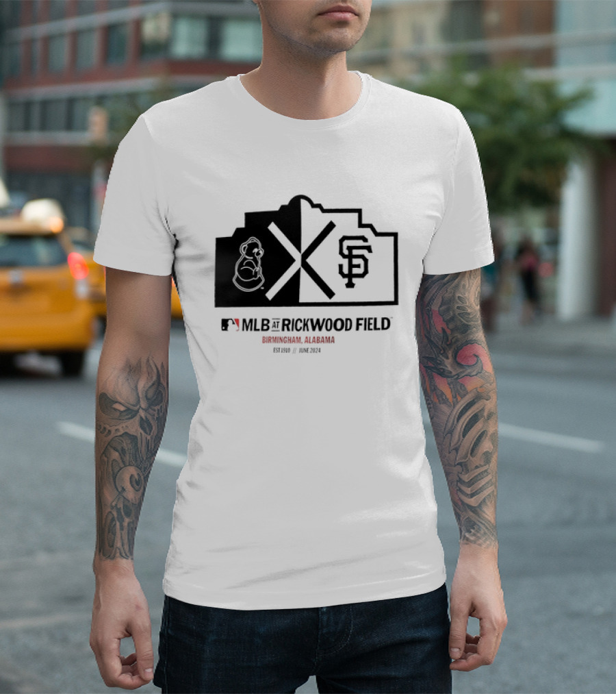 San Francisco Giants MLB Rickwood Field Birmingham Alabama June T-Shirt