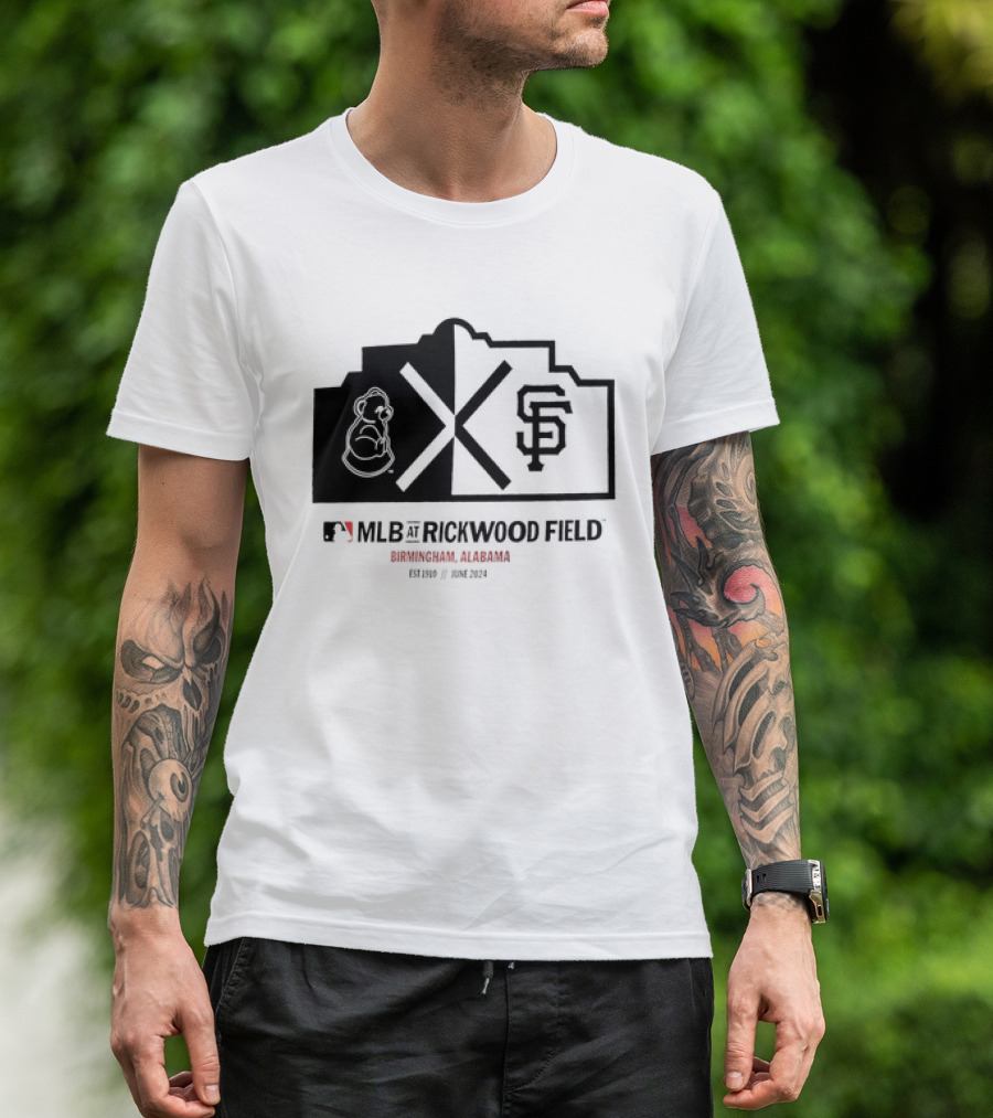 San Francisco Giants MLB Rickwood Field Birmingham Alabama June T-Shirt