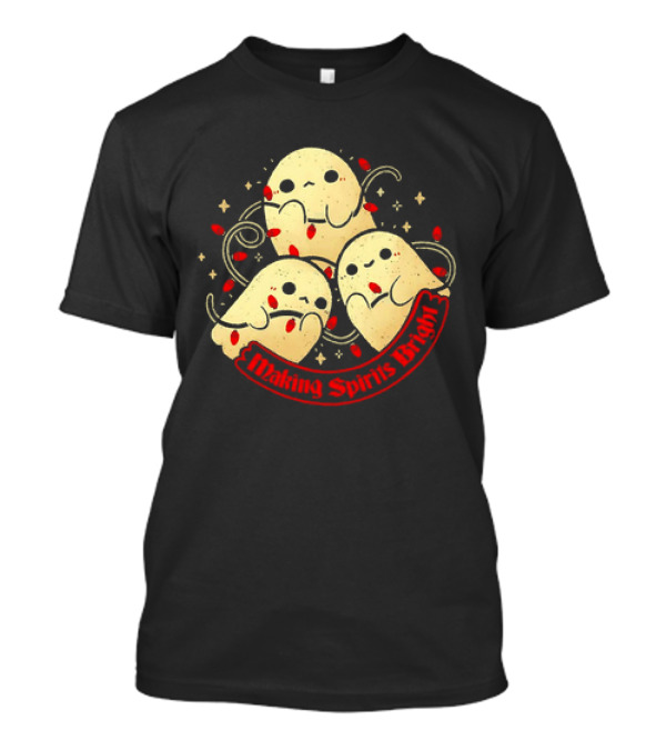 Making Spirits Bright Cute Ghosts T-Shirt