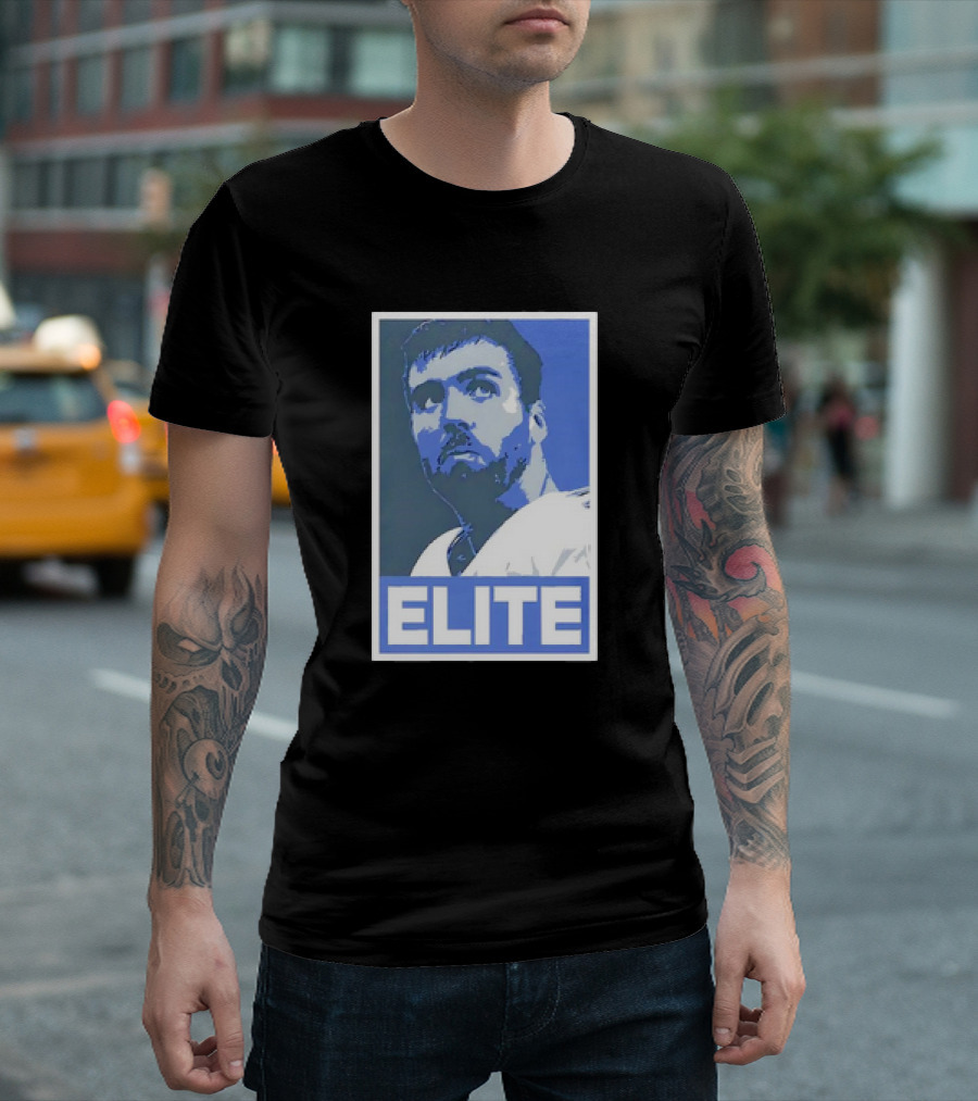 Joe Flacco ELITE Poster Style Blue T-Shirt