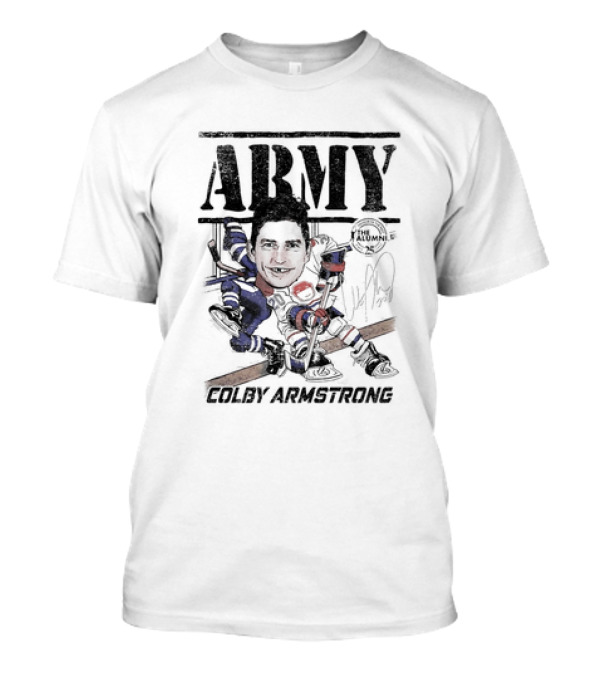ARMY Colby Armstrong Hockey Caricature The Alumni Signature T-Shirt