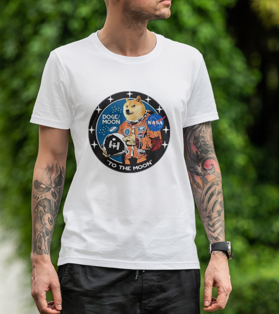 DOGE Moon NASA Astronaut Dogecoin To The Moon T-Shirt
