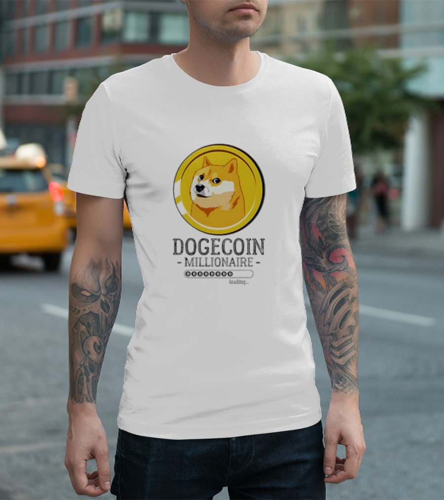 Dogecoin Millionaire Loading Hodl Doge Coin Crypto Meme T-Shirt