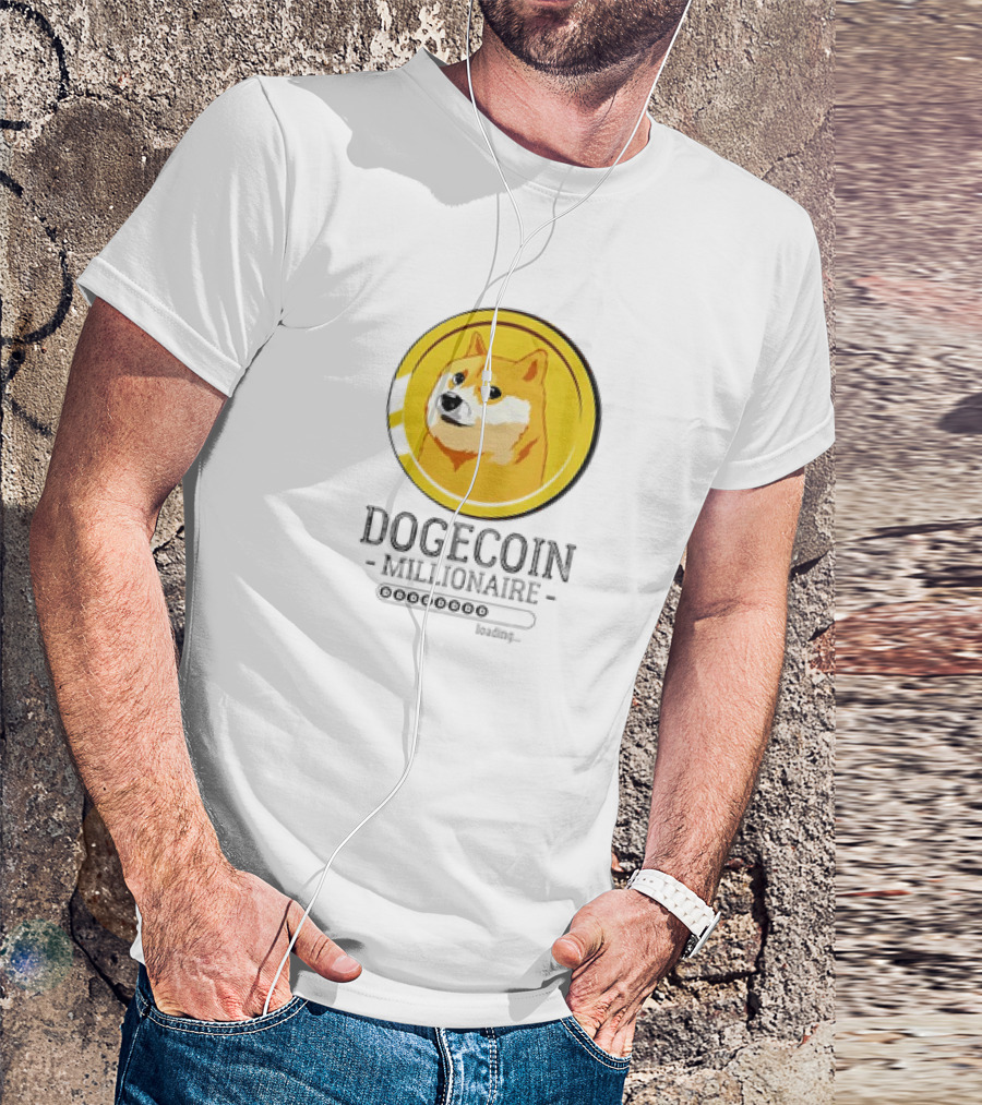 Dogecoin Millionaire Loading Hodl Doge Coin Crypto Meme T-Shirt