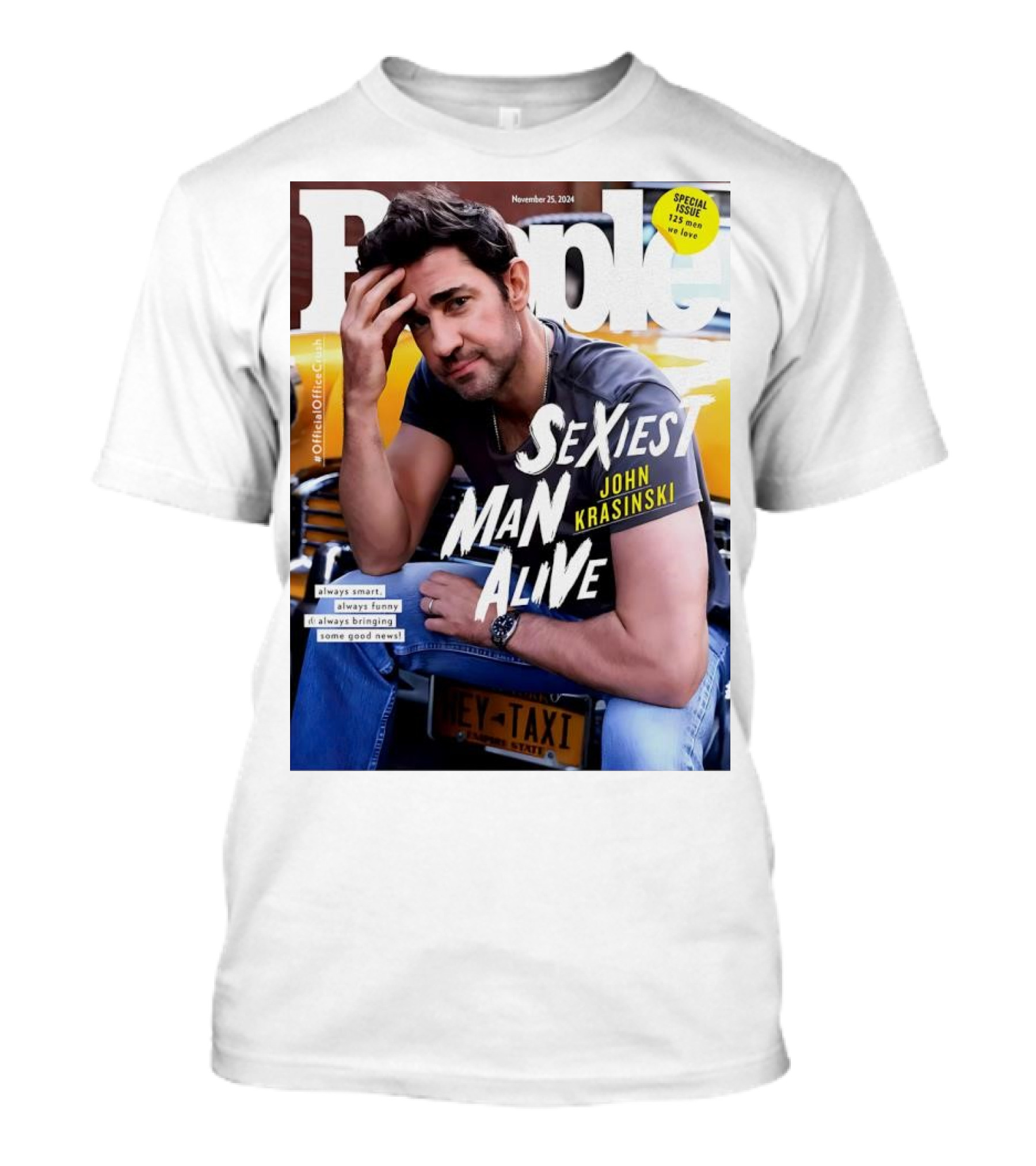 People Magazine Cover Featuring John Krasinski As Sexiest Man Alive 2024 Special Issue T-Shirt