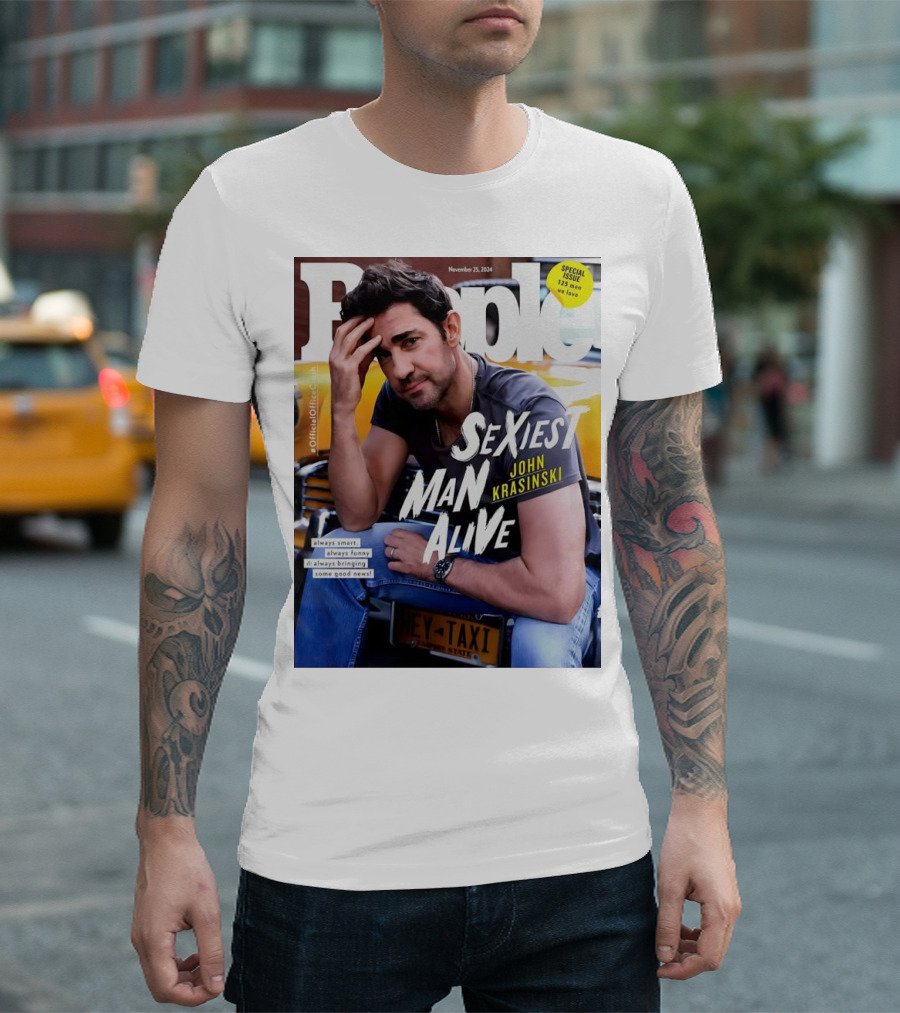 People Magazine Cover Featuring John Krasinski as Sexiest Man Alive 2024 Special Issue T-Shirt
