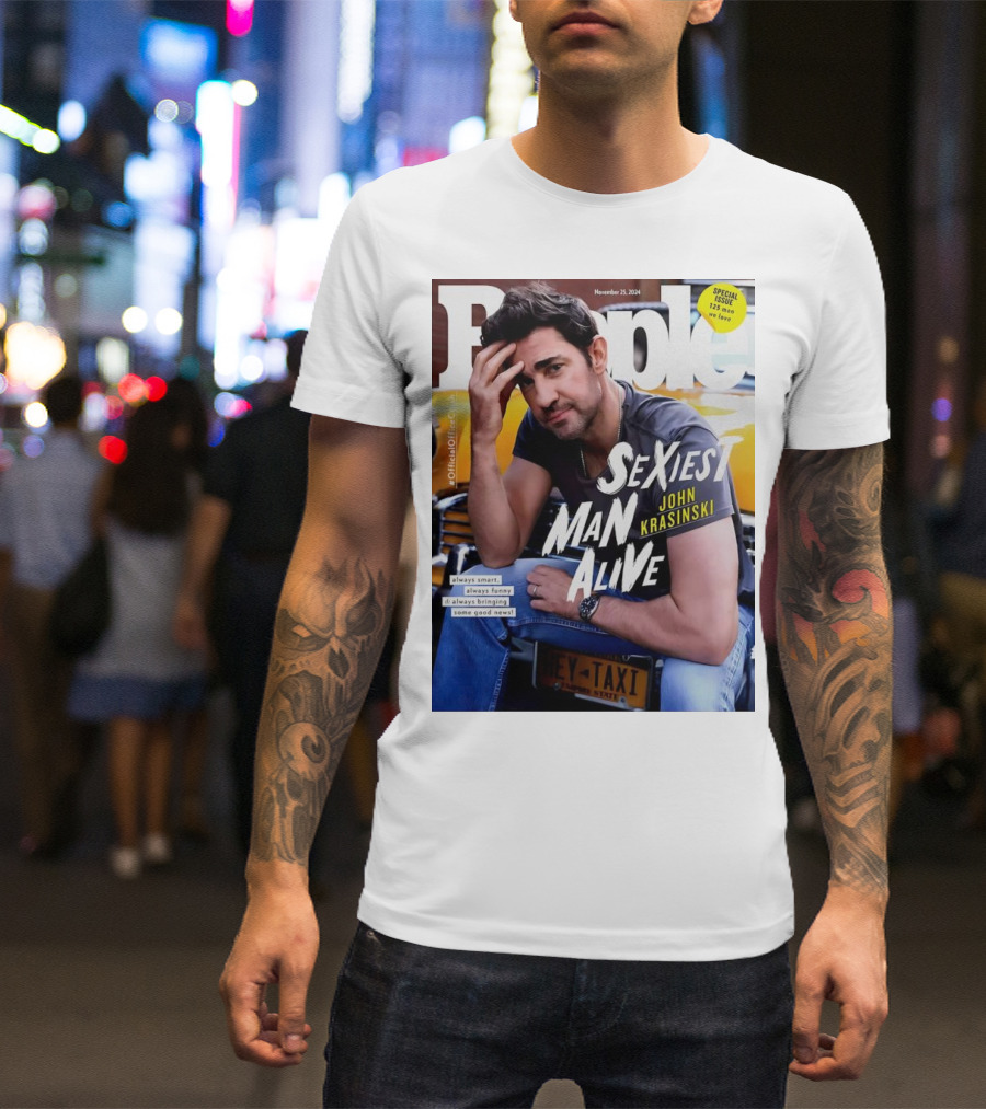 People Magazine Cover Featuring John Krasinski As Sexiest Man Alive 2024 Special Issue T-Shirt